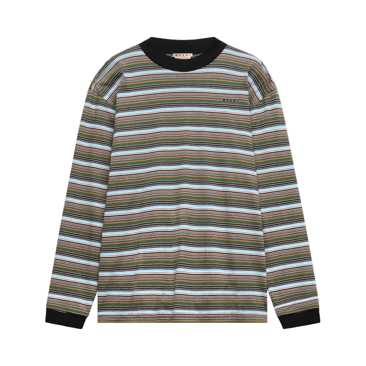 Marni Crew Neck Long-Sleeve T-Shirt "Cobalt"