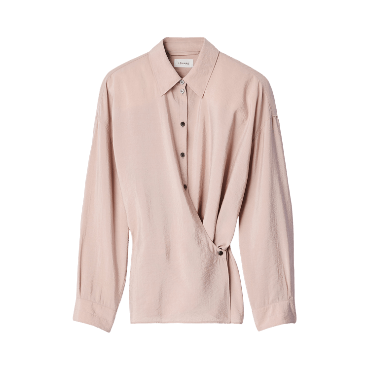Lemaire Straight Collar Twisted Shirt "Orchid"