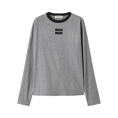 Miu Miu Jersey Girocollo "Grigio/Nero"