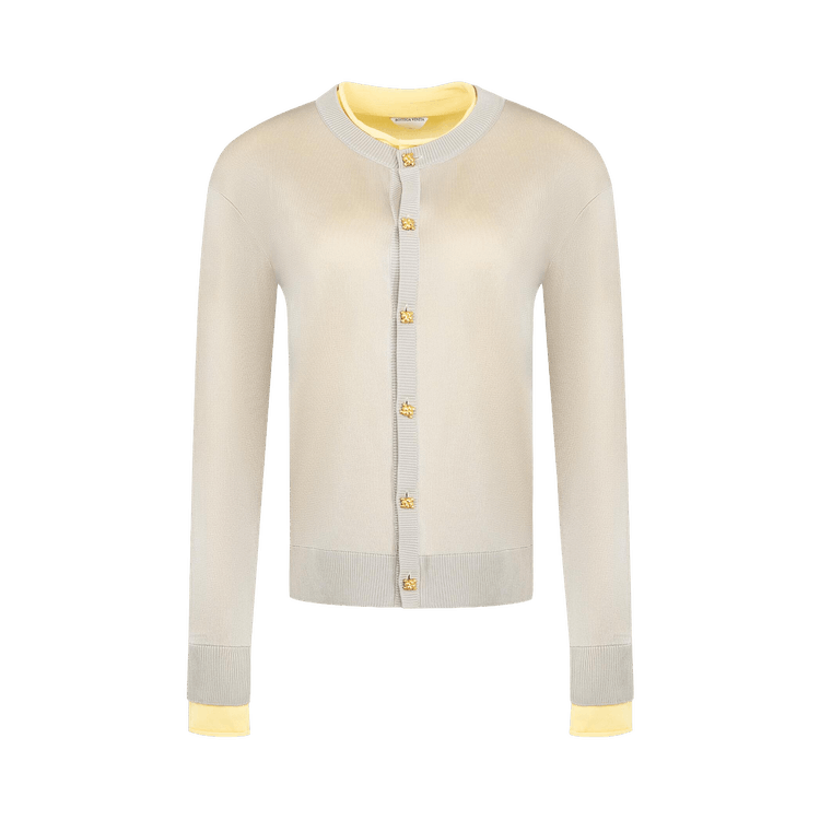 Bottega Veneta Cardigan "Pearl Grey/Sherbert"