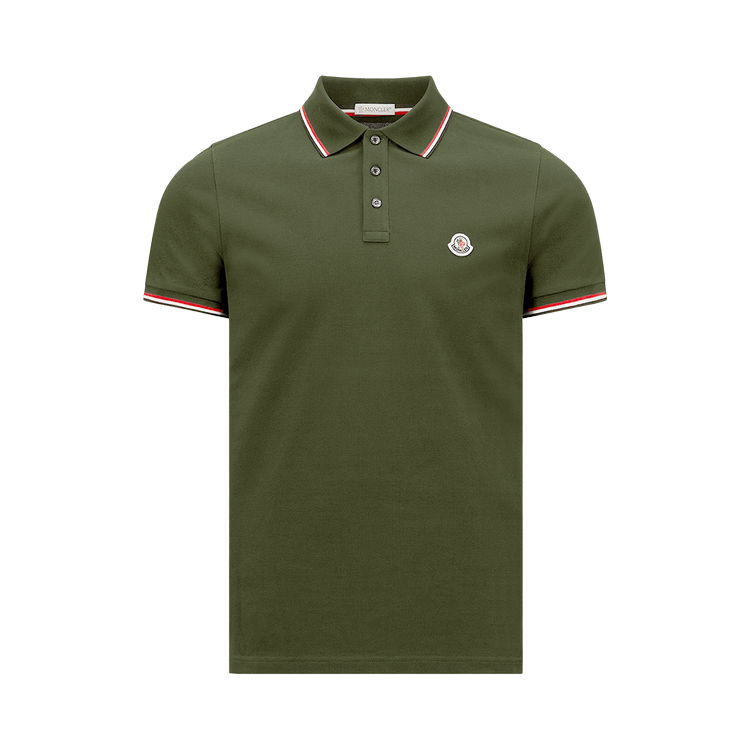 Moncler Short-Sleeve Polo "Dark Green"