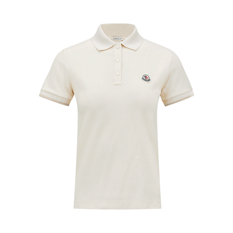 Moncler Short-Sleeve Polo "Natural"