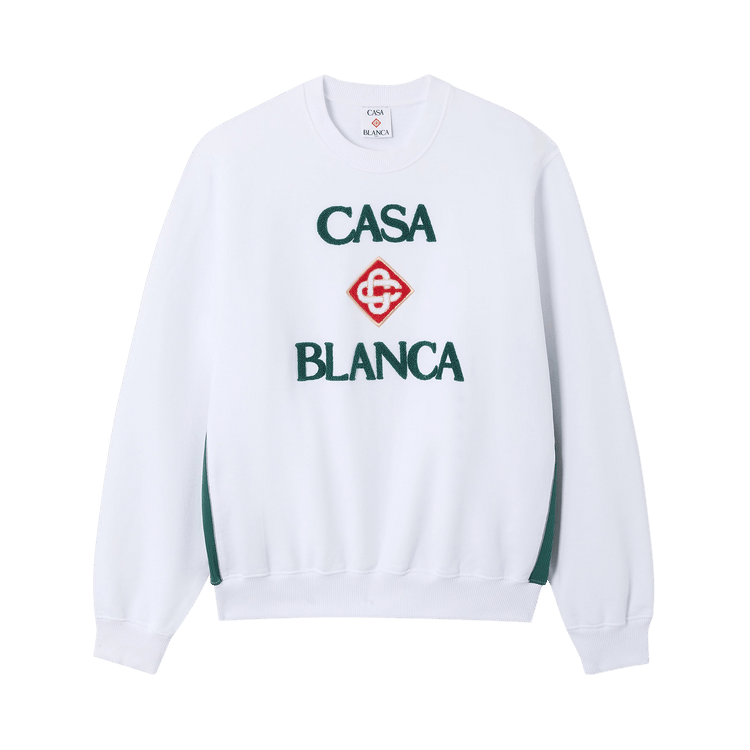 Casablanca Boucle Embroidered Classic Sweatshirt "White"