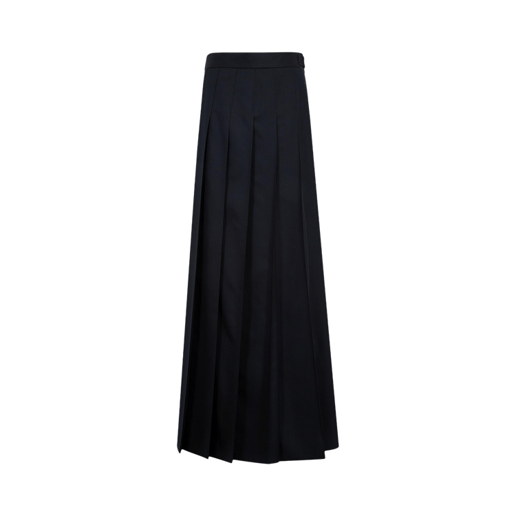 Thom Browne Trouser Length Pleated Skirt In Super 120’s Twill "Navy"