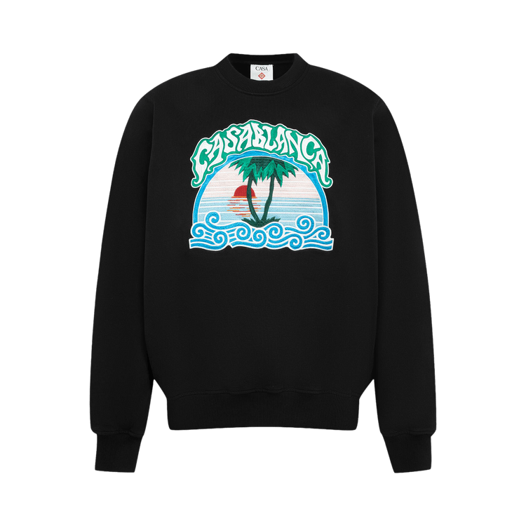 Casablanca Embroidered Classic Sweatshirt "Black"
