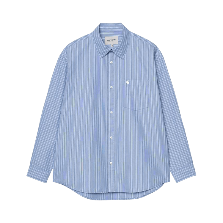 Carhartt WIP Long-Sleeve Keene Shirt "Keene Stripe/Curacao"