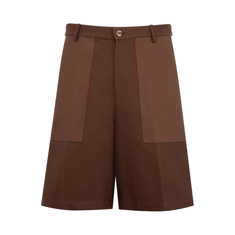 Casablanca Monogram Cargo Shorts "Monogram Canvas Dark Brown"