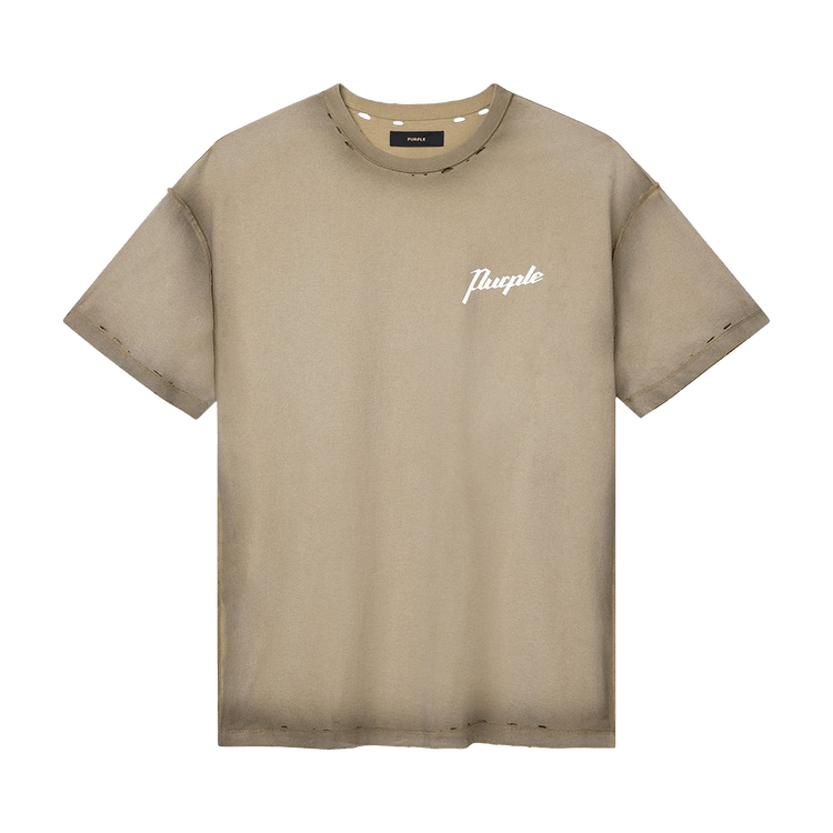 PURPLE BRAND Textured Inside Out Tee "Khaki"