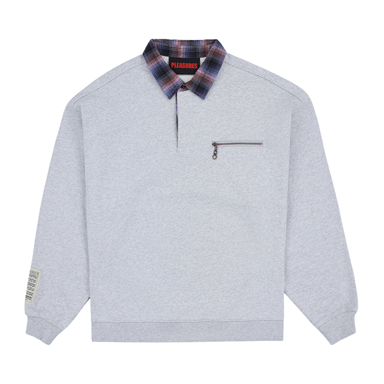 Pleasures Town Polo Sweatshirt "Heather Grey"