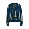 Amiri Backgammon Brushed Cardigan "Green/White"