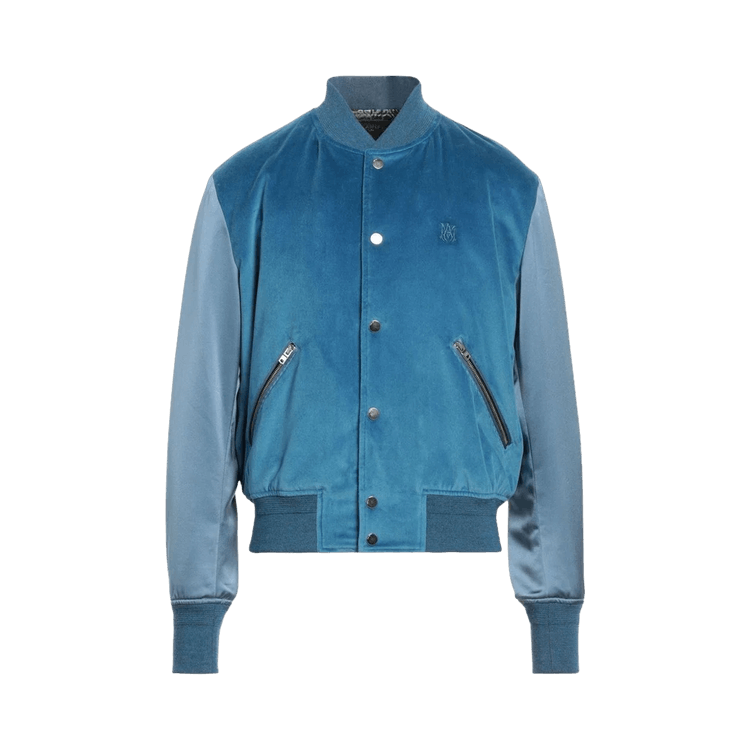 Amiri Velvet Satin Bomber "Blue"