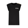 Balmain Cotton Sleeveless Logo Tank T-Shirt "Black"