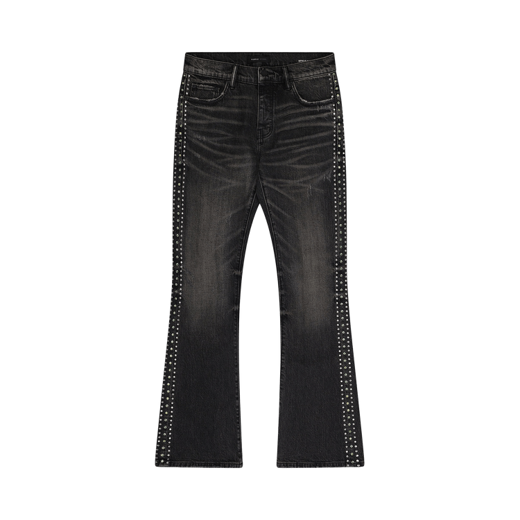 PURPLE BRAND Studded Vintage Flare Jeans "Black"