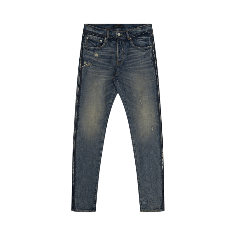 PURPLE BRAND Skinny Shadow Seam Coated "Dark Indigo"