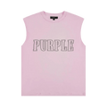 PURPLE BRAND Textured Sleeveless T-Shirt "Pink"
