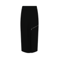 Alexander McQueen Zip-Detailed Midi Skirt "Black"