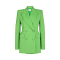 Alexander McQueen Fitted Double-Breasted Blazer "Acid Green"