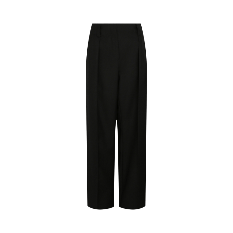 Ferragamo High-Waisted Wide-Leg Trousers "Black"