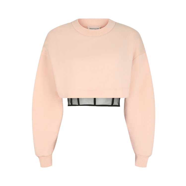 Alexander McQueen Hybrid Bustier Sweatshirt "Tea Rose"