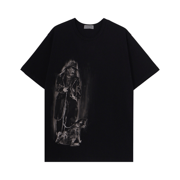 Yohji Yamamoto Cotton Single Jersey Round Neck Short-Sleeve T-Shirt "Black"
