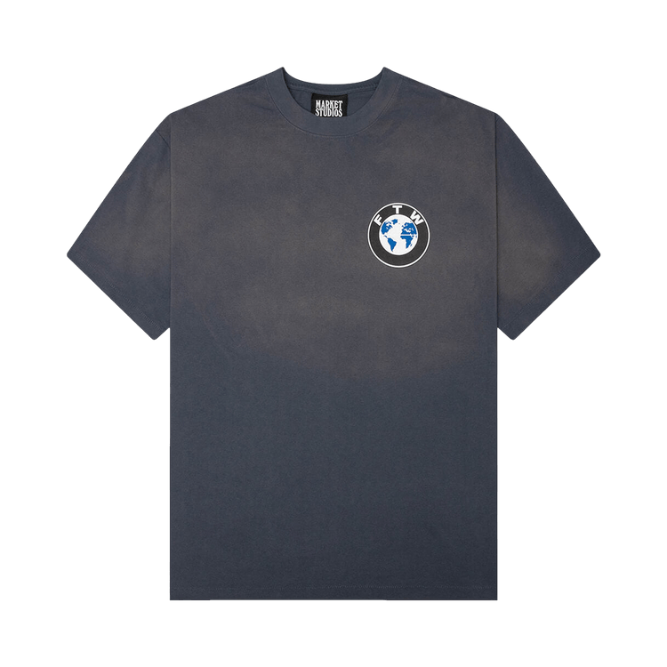 Market F The World T-Shirt "Indigo Blue"