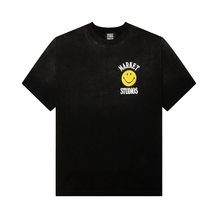 Market Smiley Lockup T-Shirt "Black/White"