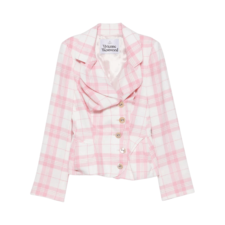 Vivienne Westwood Drunken Tailored Jacket "Ivory/Pink"
