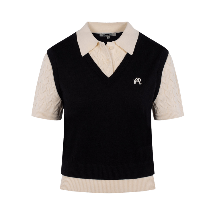 Malbon Veronica Polo Shirt "Onyx/Cream"