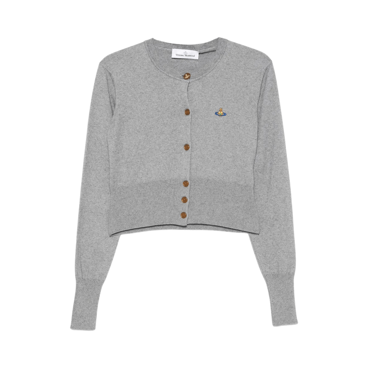 Vivienne Westwood Bea Cropped Cardigan "Dark Grey Melange"