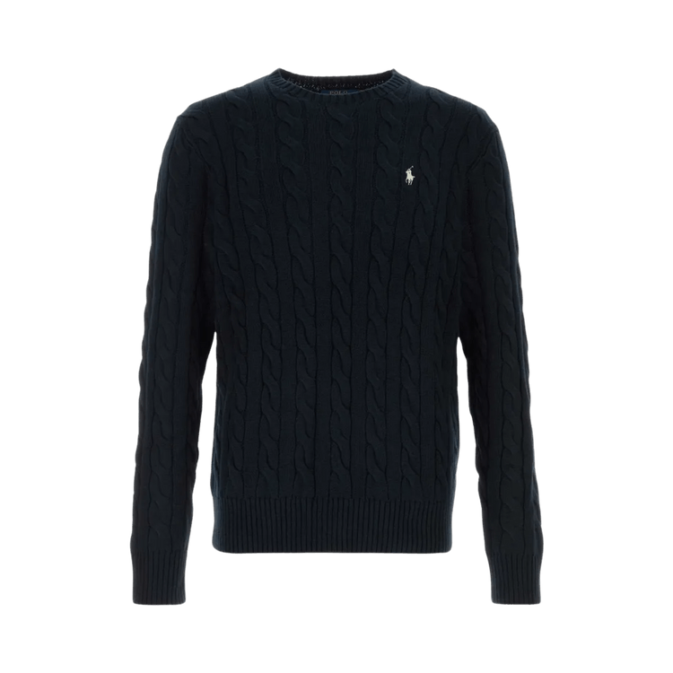 Polo Ralph Lauren Long-Sleeve Cable Knit Crewneck Sweater "Hunter Navy"