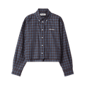 Miu Miu Tartan Camicie "Blu/Cacao"