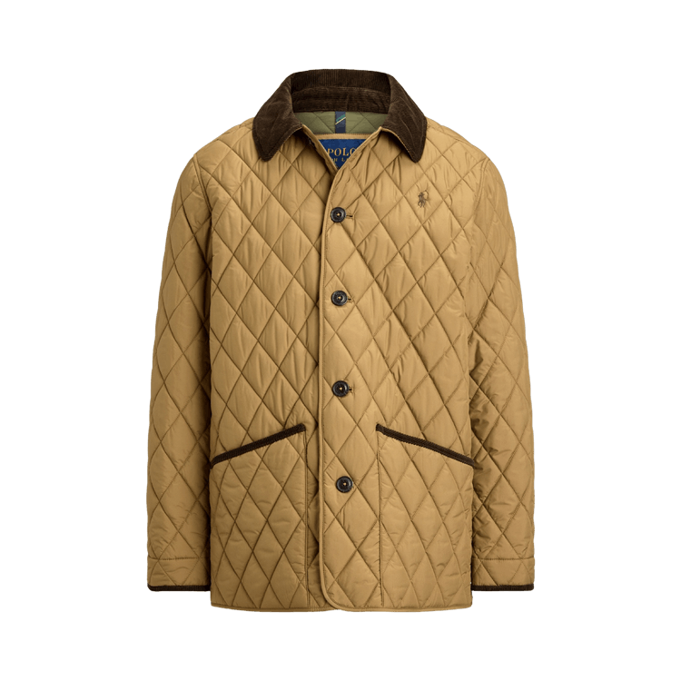 Polo Ralph Lauren Polyester Poly Quilted Beaton Barn Jacket "Honey Brown"