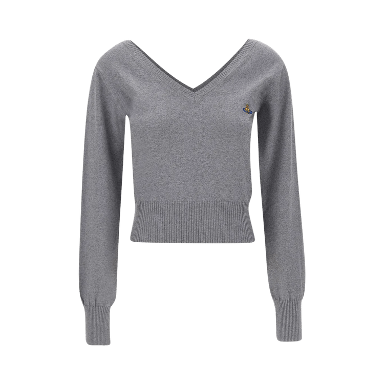 Vivienne Westwood Bea Corset Cardigan "Dark Grey Melange"