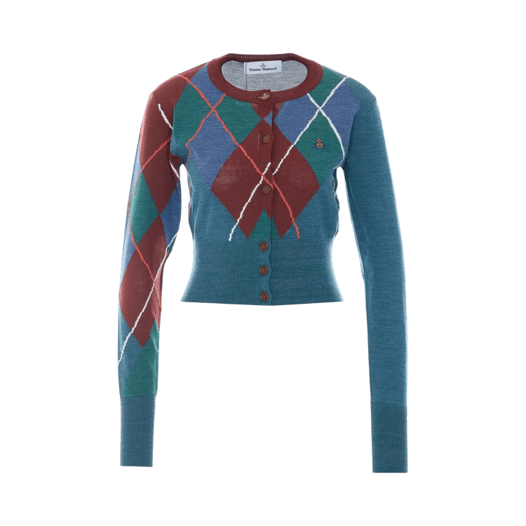 Vivienne Westwood Argyle Cropped Cardigan "Multicolor"