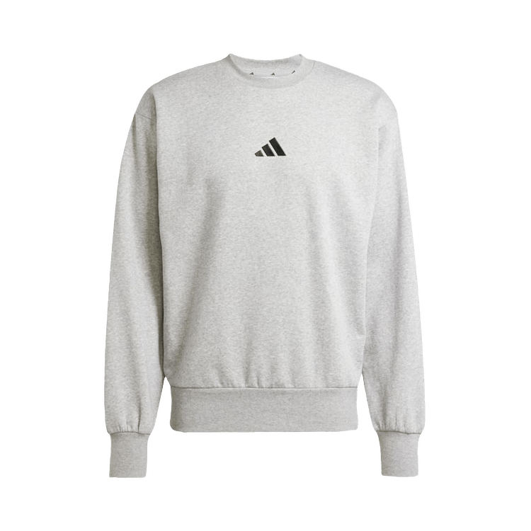 Adidas Essentials Feelcozy Fleece Sweatshirt "Medium Grey Heather / Black"