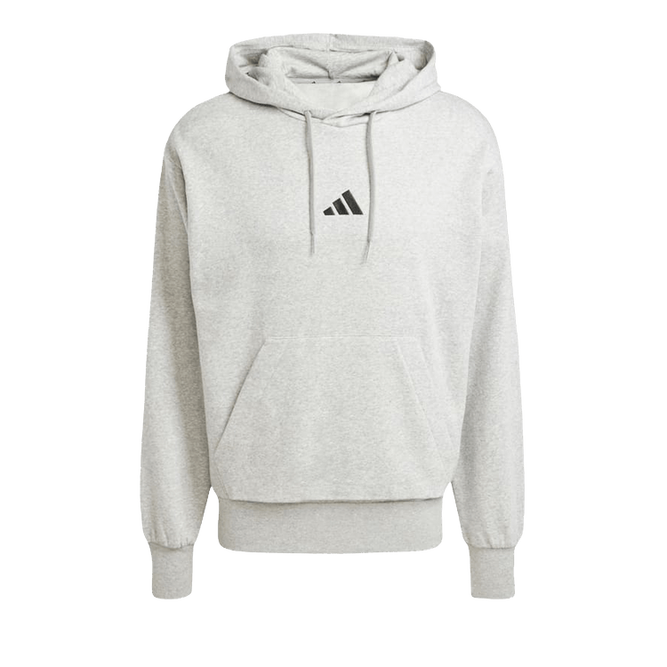Adidas Essentials Feelcozy Fleece Hoodie "Medium Grey Heather / Black"