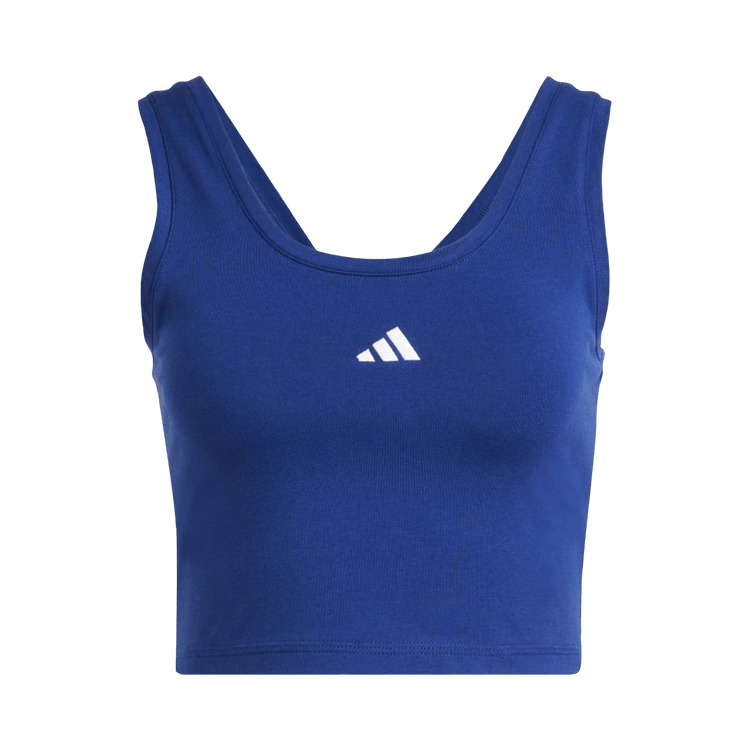 Adidas Essentials Small Logo Cotton Lifestyle Tank Top "Dark Blue / White"