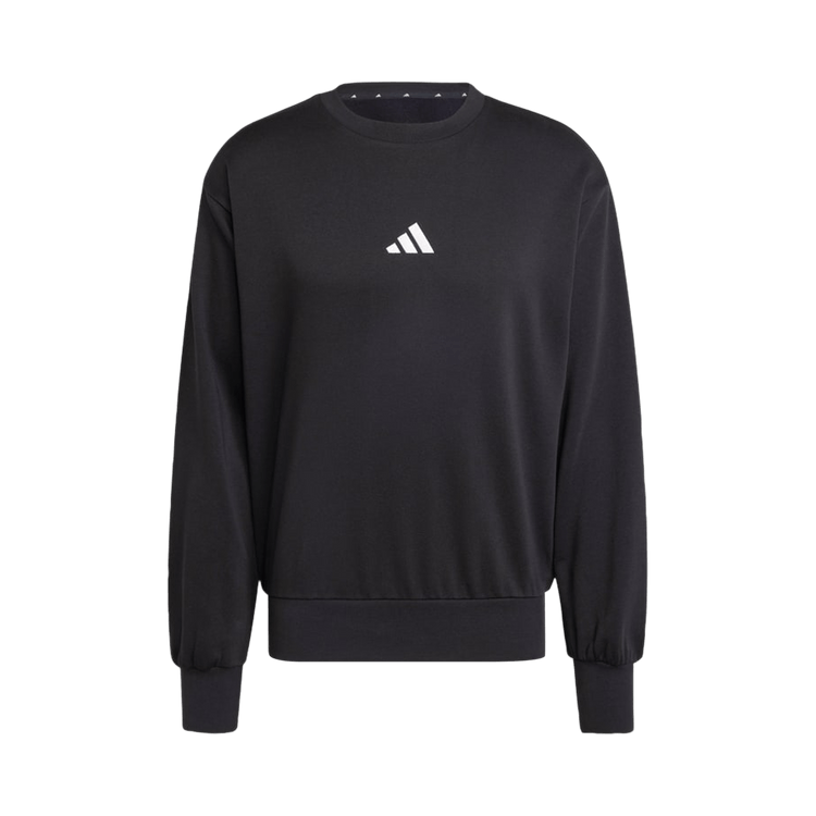 Adidas Essentials Feelcozy Fleece Sweatshirt "Black / White"