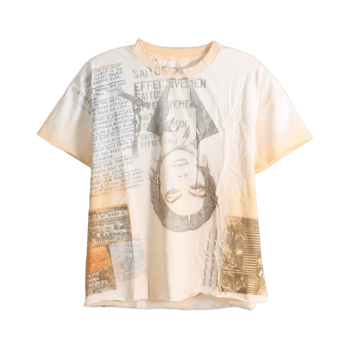 SAITOS She Doesn't Cry Tee 'Cream'