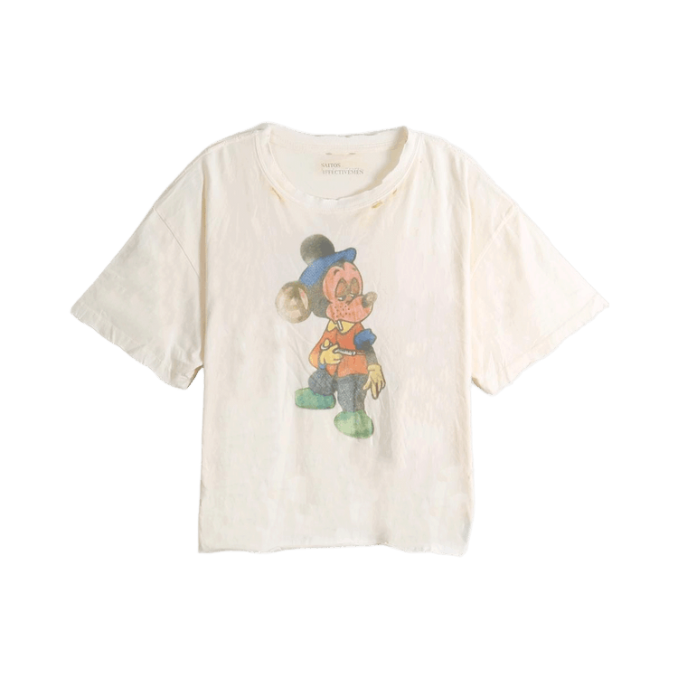 SAITOS 1940s Mickey Graphic Tee "Cream"