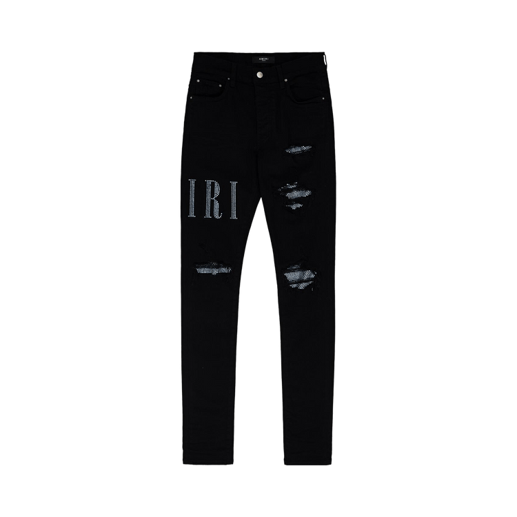 Amiri Crystal Core Logo Jeans "Black"