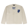 PURPLE BRAND Intarsia Knit Logo Cardigan "White"