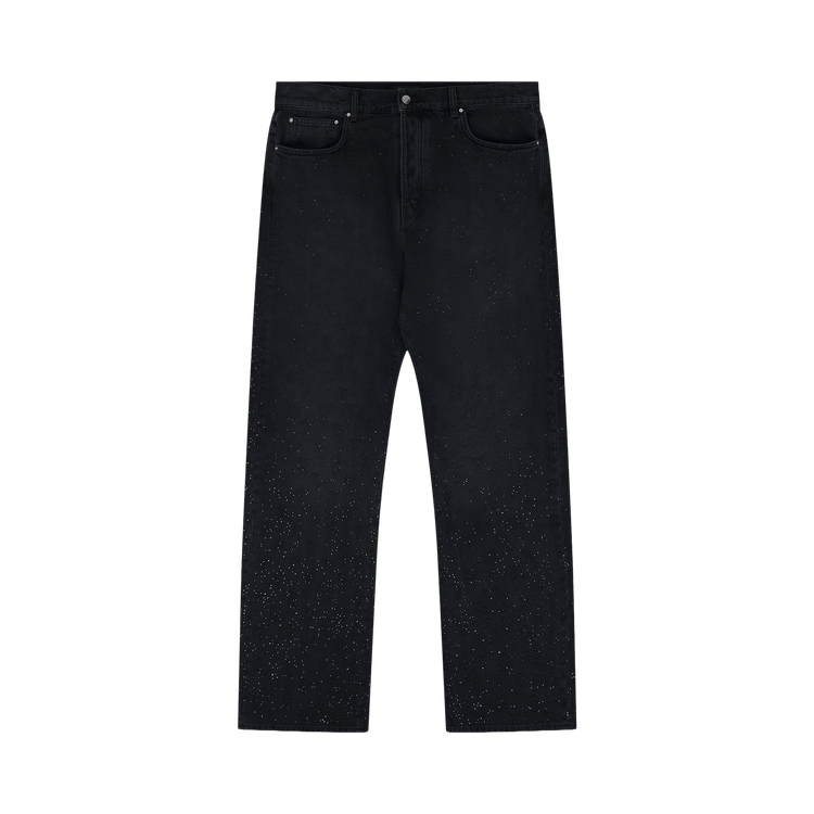 Amiri Crystal Burst MA Paisley Straight Jean "Black"