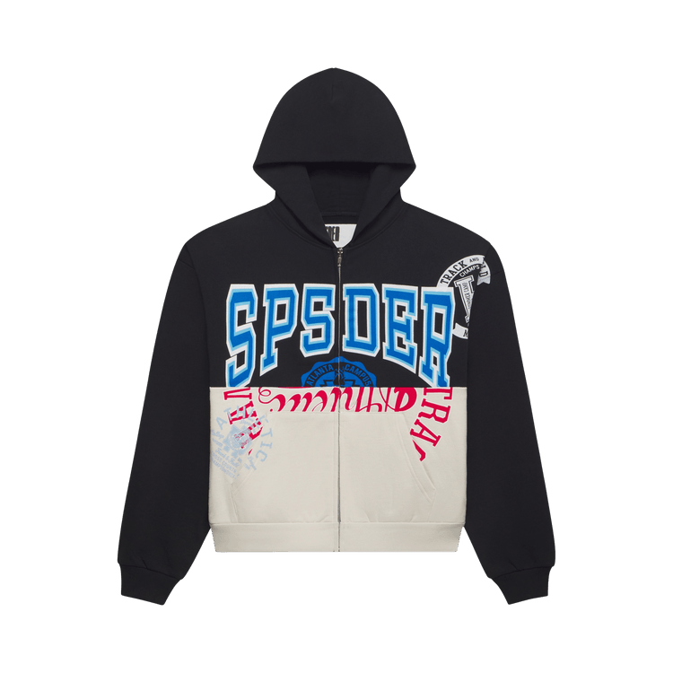 Sp5der Campers Field Zip Hoodie "Onyx"