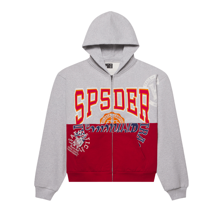 Sp5der Campers Field Zip Hoodie "Heather Grey"