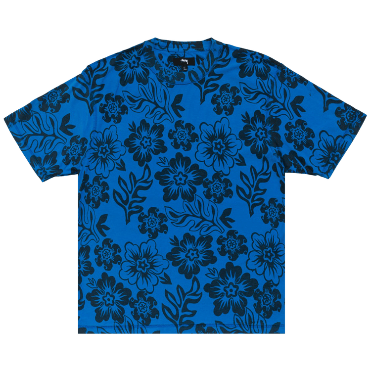 Stussy Lazy Floral Tee "Sport Blue"