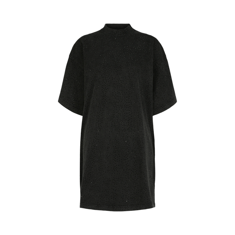 Balenciaga "Paris" Strass Vintage Oversized T-Shirt "Washed Black"