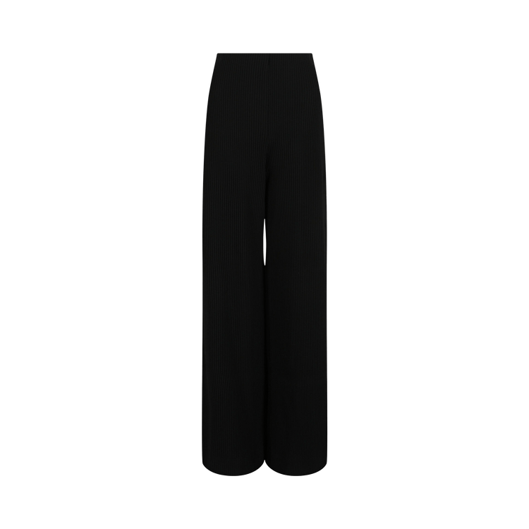 Balenciaga Ribbed-Knit Jersey Palazzo Pants "Black"