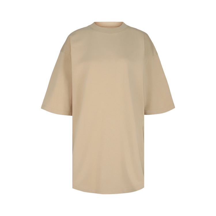 Balenciaga Handwritten Logo Crystal-Embellished T-Shirt "Light Beige"