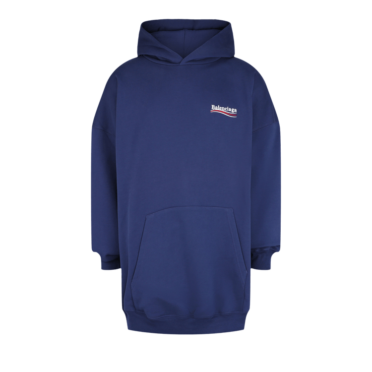Balenciaga Political Campaign Hoodie "Pacific Blue/White"